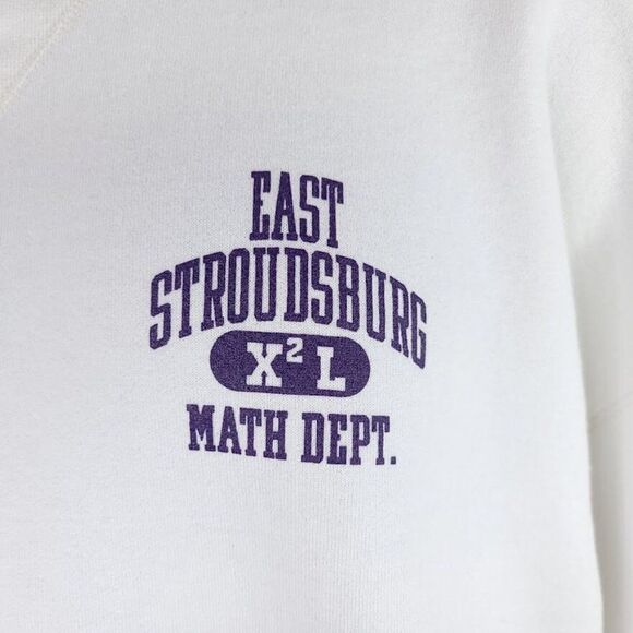 Math Rules Sweatshirt Vintage 90s East Stroudsburg University Warriors Math - Picture 3 of 7